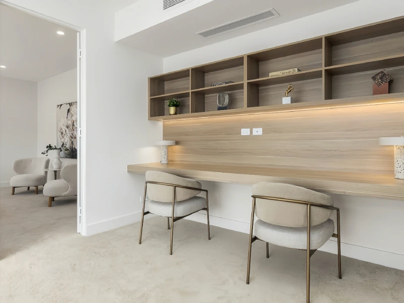 Melbourne villa study and storage area