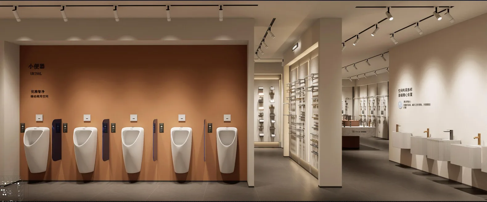 Bathroom — Urinal Display