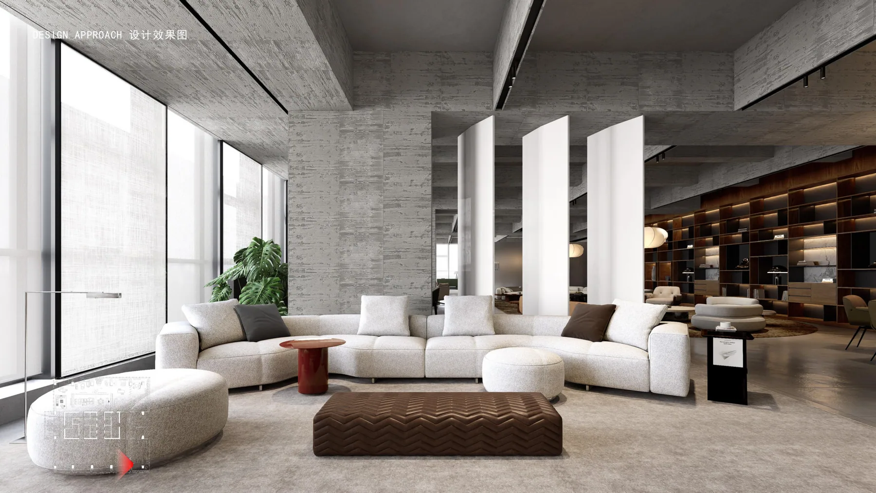Furniture — Curved White Sofa Collection