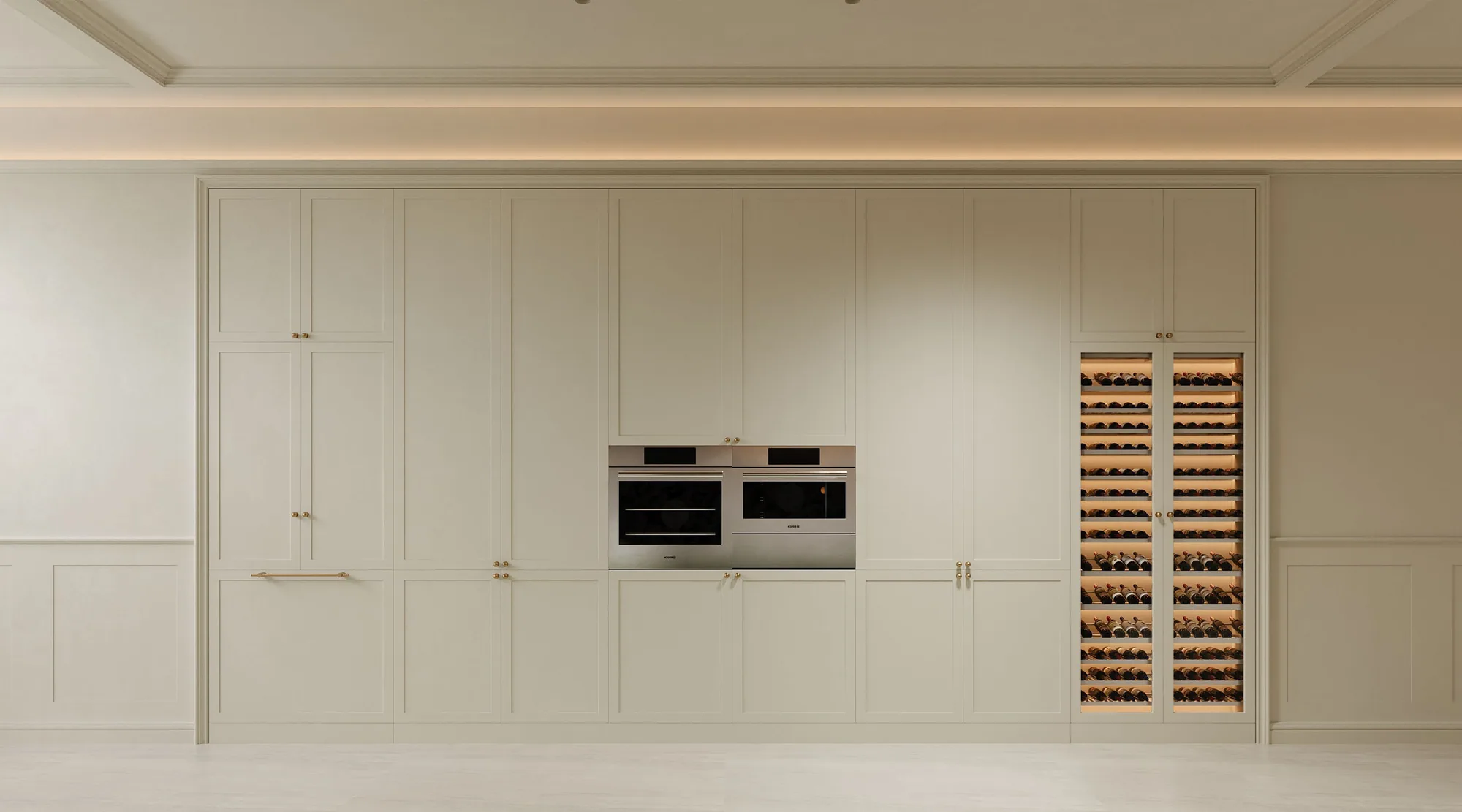Kitchen — Appliance & Wine Cabinet Wall