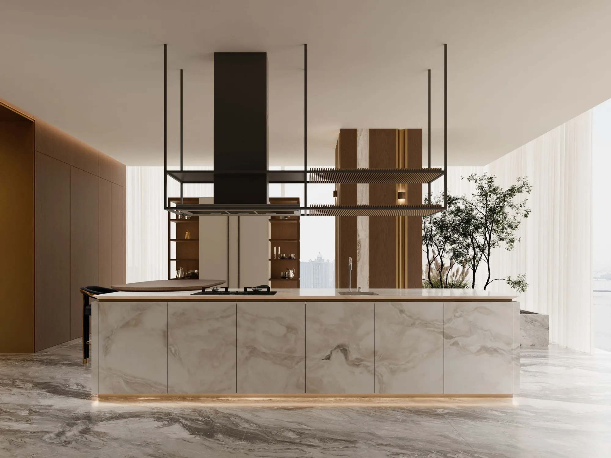 Kitchen — Stone Island & Open Storage