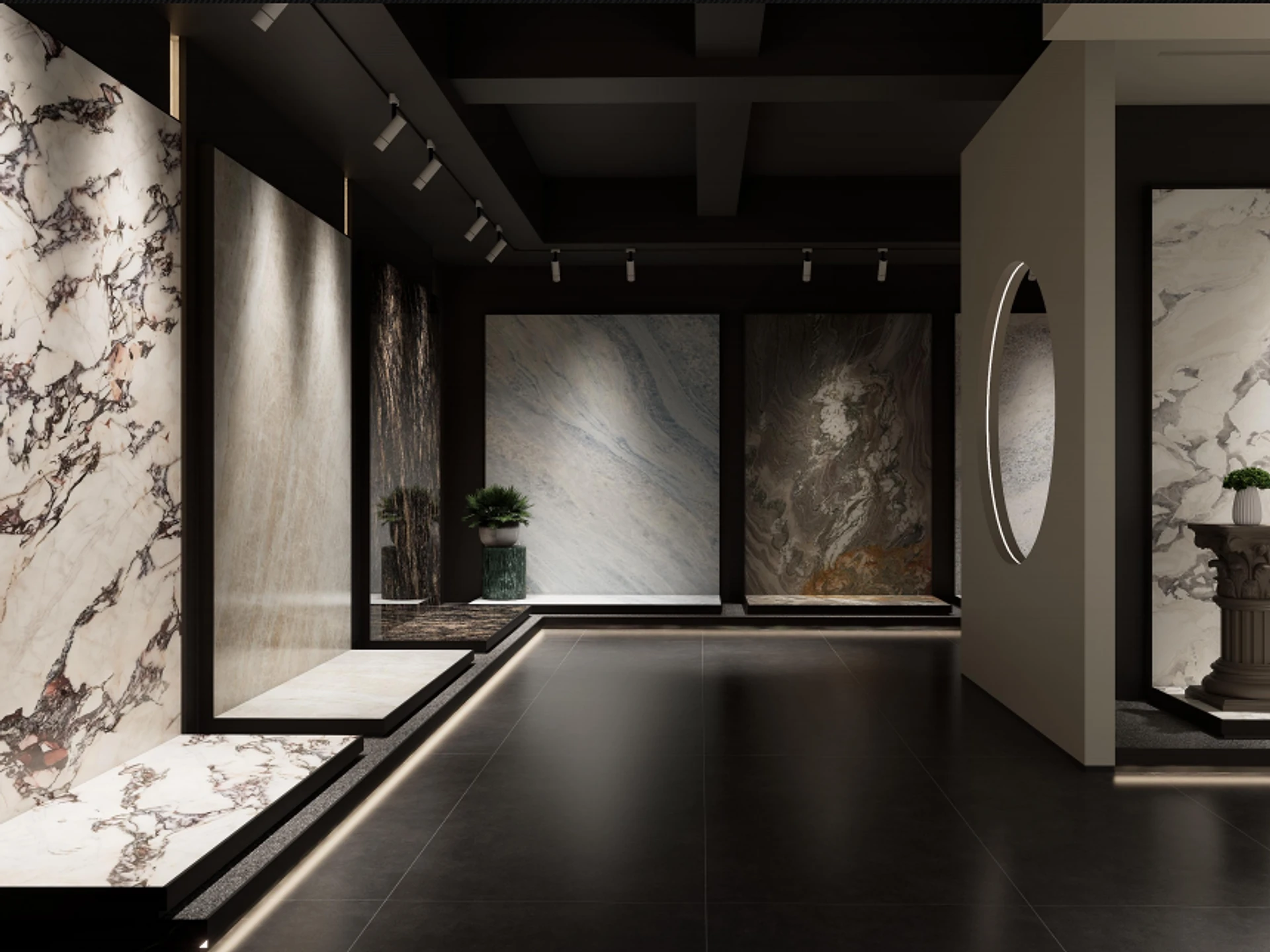Stone and tile showroom selection